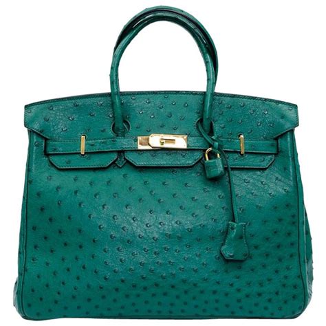 hermes birkin green ostrich|hermes birkin 35 togo leather.